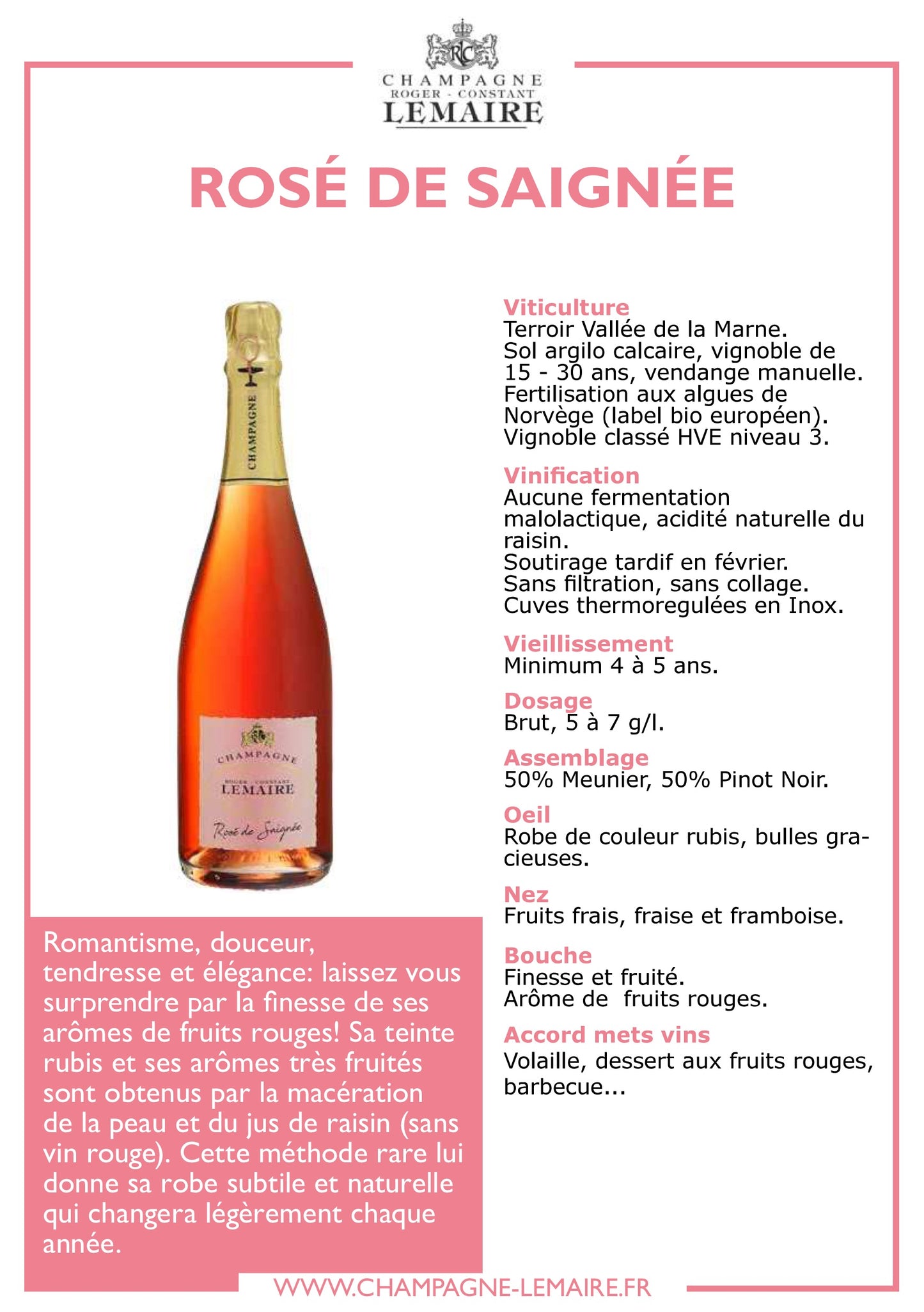 ROSÉ DE SAIGNÉE (ロゼ・ドゥ・セニェ)